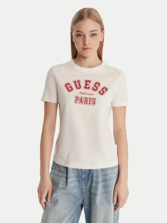 Zdjęcie produktu Guess T-Shirt V6RI15 J1314 Biały Regular Fit