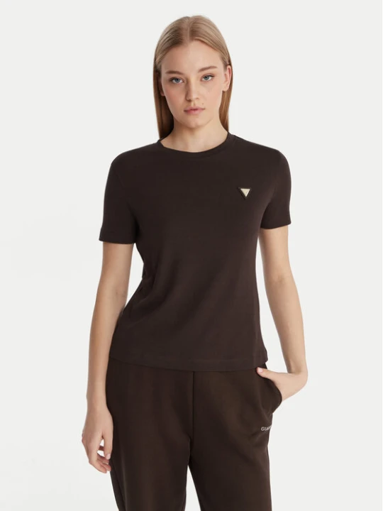 Zdjęcie produktu Guess T-Shirt V6RI17 KD741 Brązowy Regular Fit