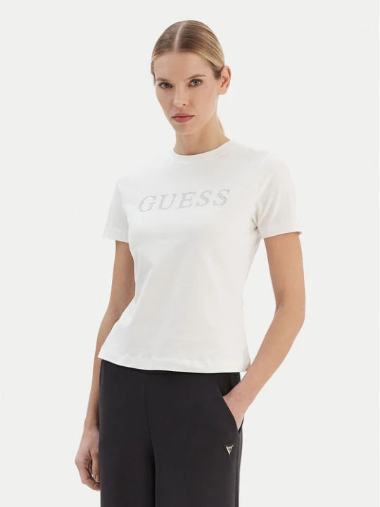 Zdjęcie produktu Guess T-Shirt V6RI20 J1314 Biały Regular Fit