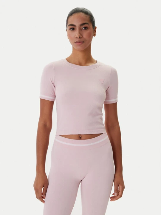 Zdjęcie produktu Guess T-Shirt V6RP02 Z4692 Różowy Slim Fit