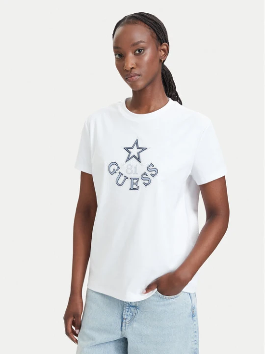 Zdjęcie produktu Guess T-Shirt V6YI04 K4268 Biały Regular Fit