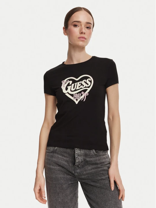 Zdjęcie produktu Guess T-Shirt V6YI09 K4276 Czarny Slim Fit