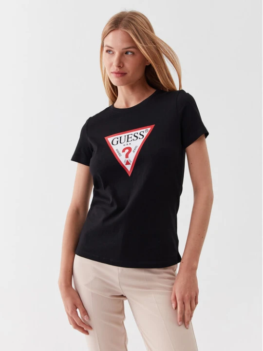 Zdjęcie produktu Guess T-Shirt W1YI1B I3Z14 Czarny Slim Fit