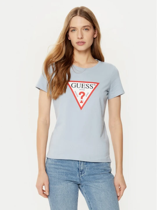 Zdjęcie produktu Guess T-Shirt W1YI1B I3Z14 Niebieski Slim Fit