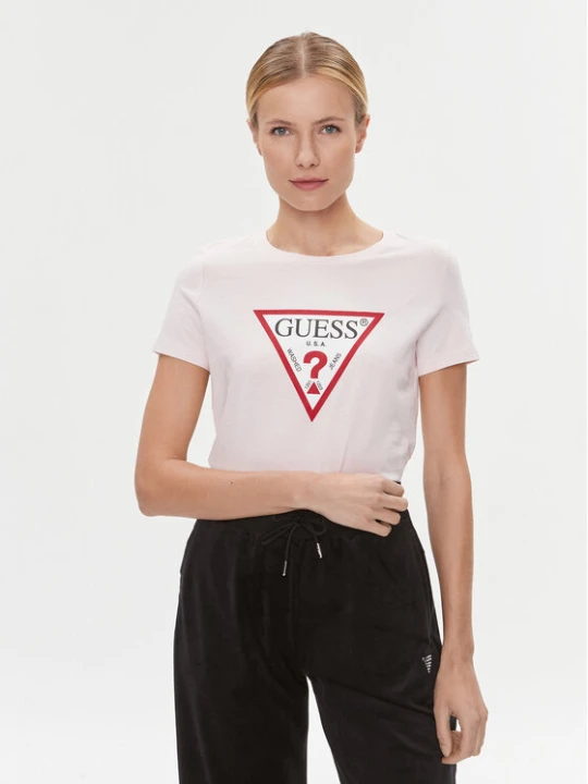 Zdjęcie produktu Guess T-Shirt W1YI1B I3Z14 Różowy Slim Fit