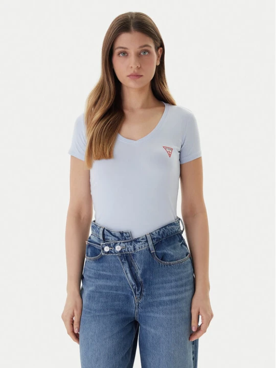 Zdjęcie produktu Guess T-Shirt W2YI45 J1314 Błękitny Slim Fit Niebieski jasny