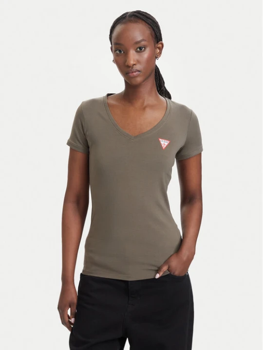 Zdjęcie produktu Guess T-Shirt W2YI45 J1314 Khaki Slim Fit