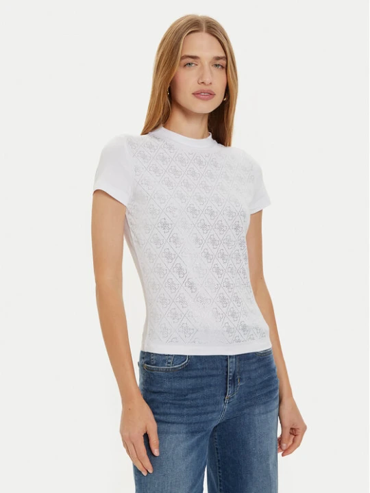 Zdjęcie produktu Guess T-Shirt W4BI26 J1314 Biały Slim Fit