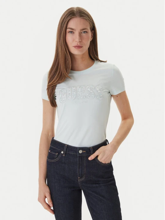Zdjęcie produktu Guess T-Shirt W5GI04 J1314 Zielony Slim Fit