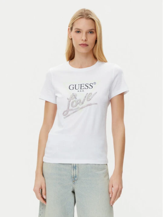 Zdjęcie produktu Guess T-Shirt W5GI05 I3Z14 Biały Regular Fit