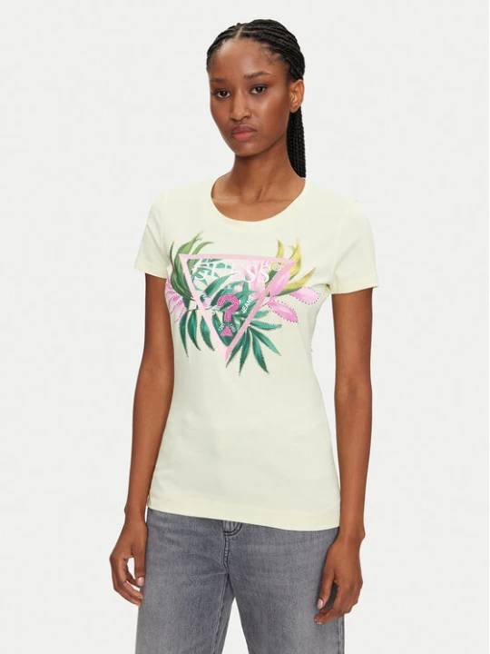 Zdjęcie produktu Guess T-Shirt W5GI07 J1314 Żółty Regular Fit