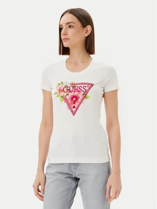 Zdjęcie produktu Guess T-Shirt W5GI10 J1314 Biały Slim Fit