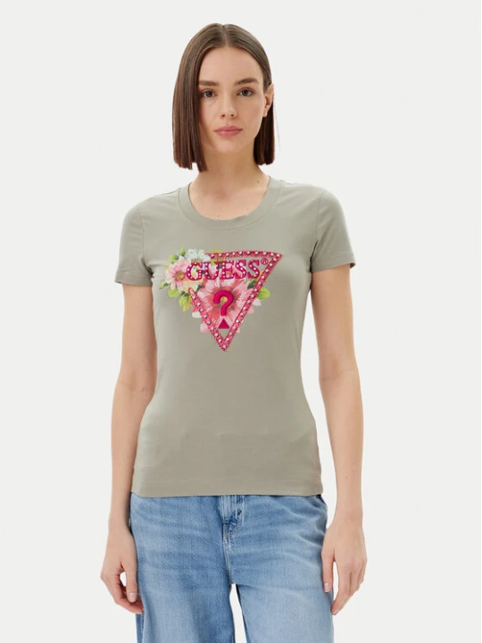 Zdjęcie produktu Guess T-Shirt W5GI10 J1314 Zielony Slim Fit