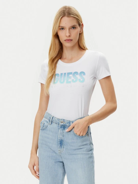Zdjęcie produktu Guess T-Shirt W5GI14 J1314 Biały Regular Fit