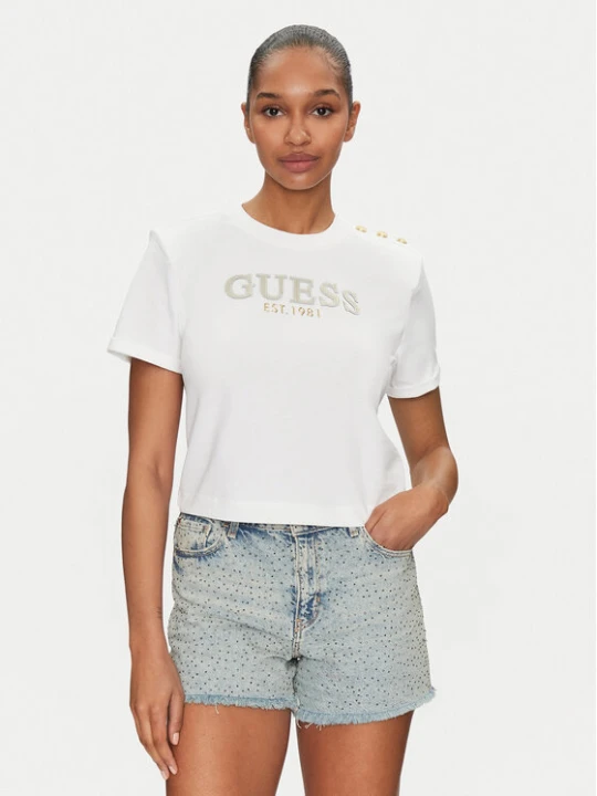 Zdjęcie produktu Guess T-Shirt W5GI15 K8FQ4 Biały Regular Fit