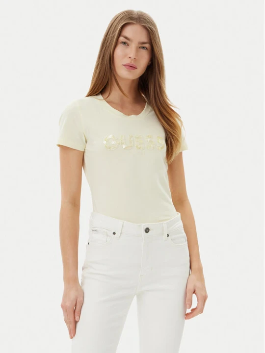 Zdjęcie produktu Guess T-Shirt W5GI17 J1314 Żółty Slim Fit