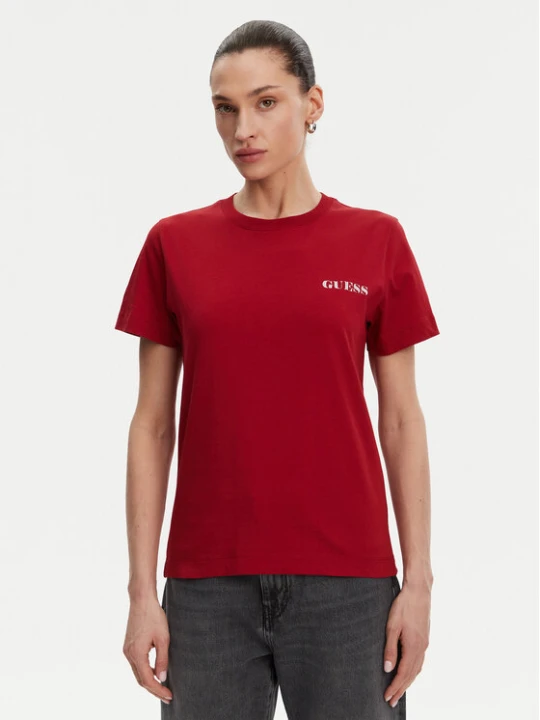 Zdjęcie produktu Guess T-Shirt W5RI04 I3Z14 Czerwony Regular Fit