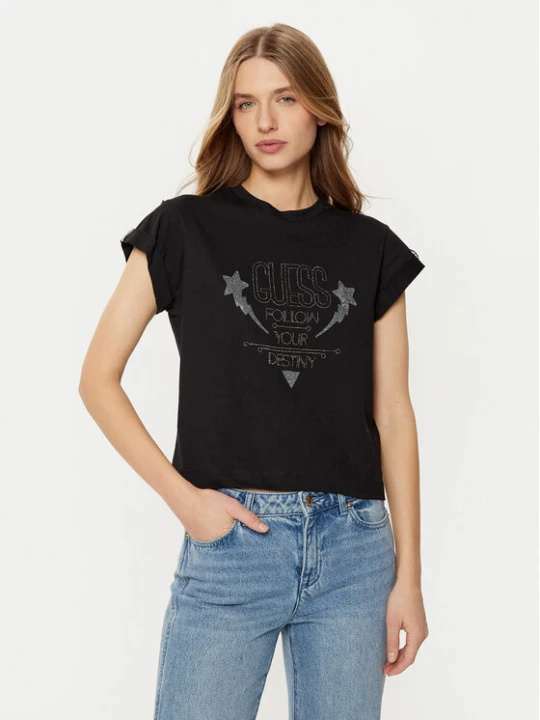 Zdjęcie produktu Guess T-Shirt W5RI06 I3Z14 Czarny Regular Fit