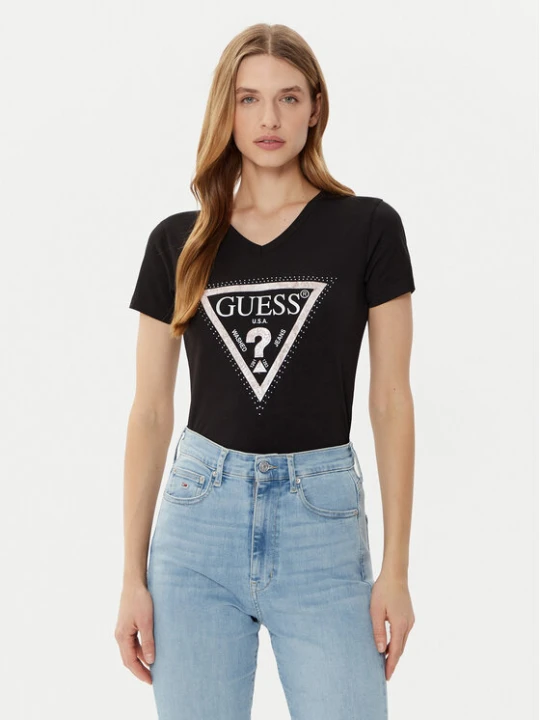 Zdjęcie produktu Guess T-Shirt W5RI21 J1314 Czarny Regular Fit