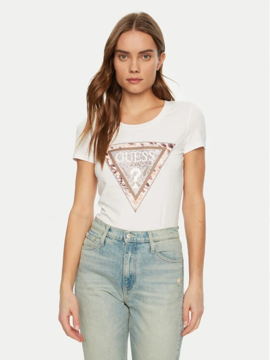 Zdjęcie produktu Guess T-Shirt W5RI22 J1314 Biały Regular Fit