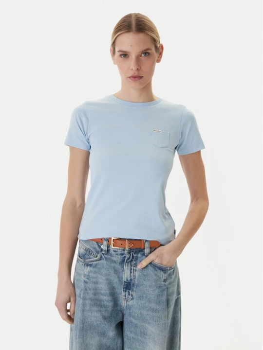 Zdjęcie produktu Guess T-Shirt W5RI52 J1314 Błękitny Regular Fit Niebieski jasny