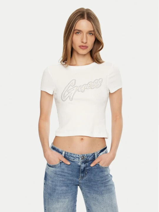 Zdjęcie produktu Guess T-Shirt W5RI68 KA0H1 Biały Regular Fit