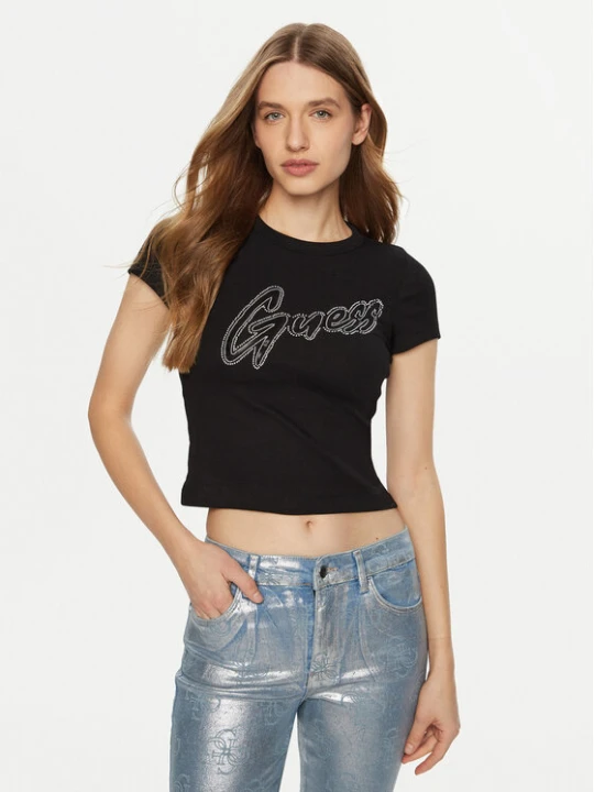 Zdjęcie produktu Guess T-Shirt W5RI68 KA0H1 Czarny Regular Fit