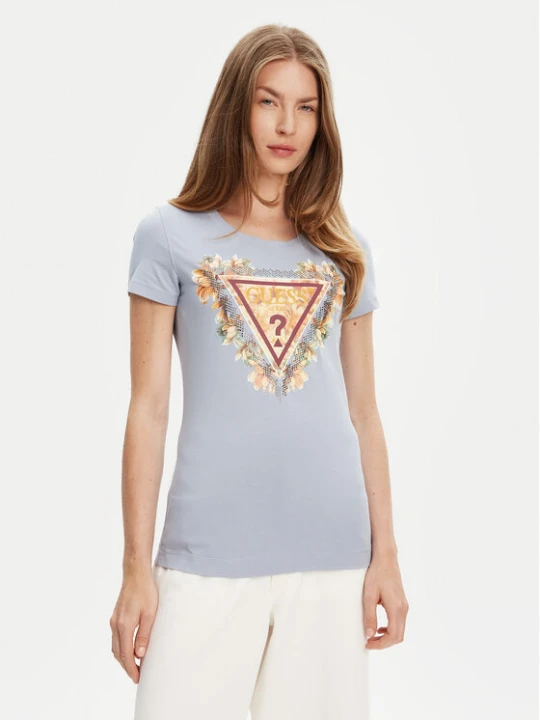 Zdjęcie produktu Guess T-Shirt W5YI08 J1314 Niebieski Regular Fit