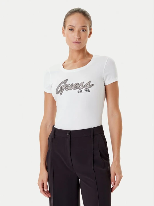 Zdjęcie produktu Guess T-Shirt W5YI16 J1314 Biały Regular Fit