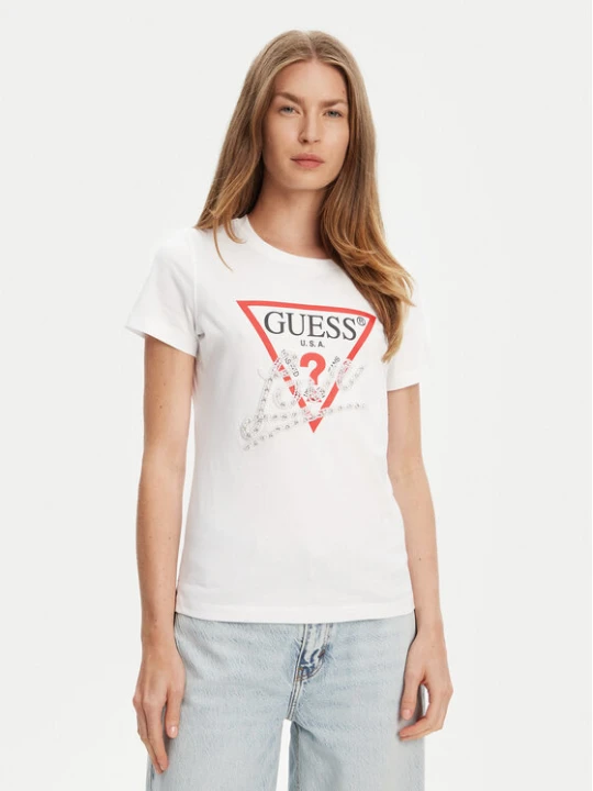 Zdjęcie produktu Guess T-Shirt W5YI40 I3Z14 Biały Regular Fit