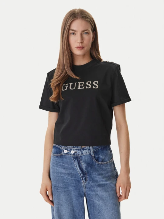 Zdjęcie produktu Guess T-Shirt W6GI06 K3018 Czarny Relaxed Fit