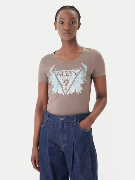 Zdjęcie produktu Guess T-Shirt W6GI12 K3027 Brązowy Regular Fit