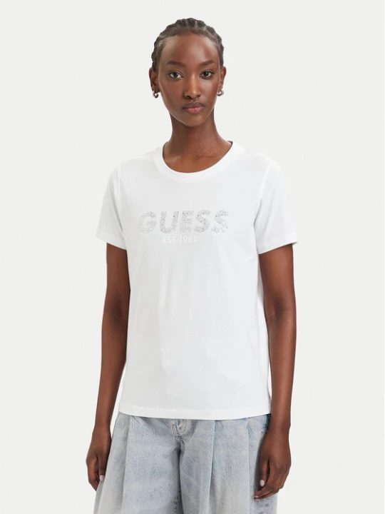 Zdjęcie produktu Guess T-Shirt W6GI15 K3035 Biały Regular Fit