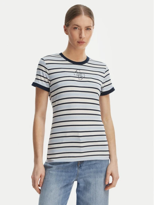 Zdjęcie produktu Guess T-Shirt W6GI18 K3040 Niebieski Classic Fit