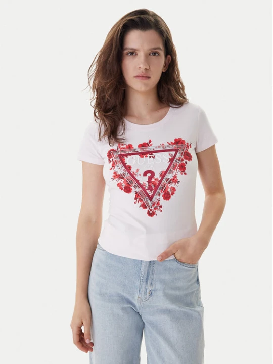 Zdjęcie produktu Guess T-Shirt W6RI23 J1314 Różowy Regular Fit