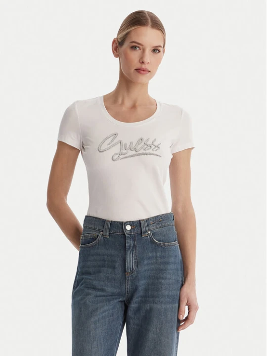 Zdjęcie produktu Guess T-Shirt W6RI24 J1314 Biały Regular Fit