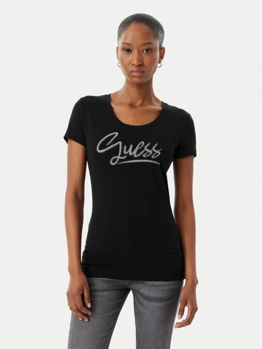 Zdjęcie produktu Guess T-Shirt W6RI24 J1314 Czarny Regular Fit