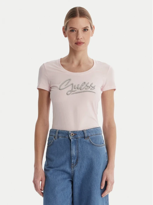Zdjęcie produktu Guess T-Shirt W6RI24 J1314 Różowy Regular Fit
