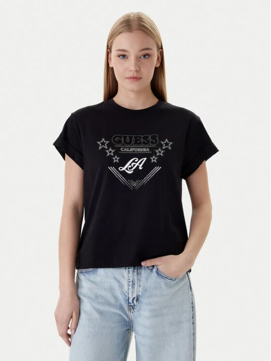 Zdjęcie produktu Guess T-Shirt W6RI30 I3Z14 Czarny Regular Fit