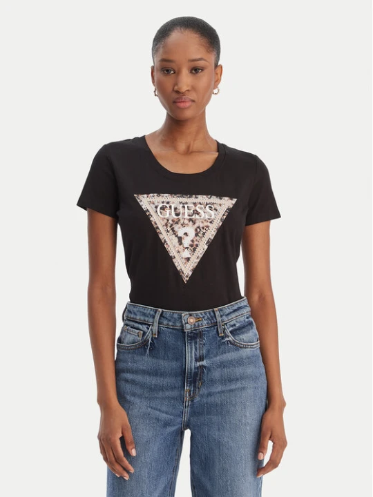 Zdjęcie produktu Guess T-Shirt W6RI32 J1314 Czarny Regular Fit