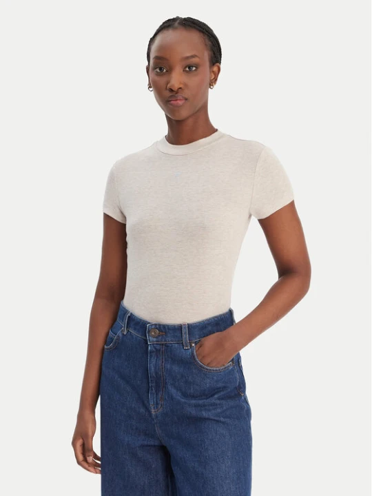 Zdjęcie produktu Guess T-Shirt W6RP99 KCNH2 Beżowy Regular Fit