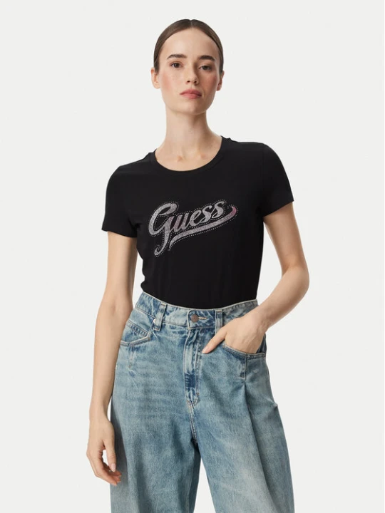 Zdjęcie produktu Guess T-Shirt W6YI21 K4337 Czarny Regular Fit