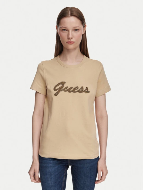 Zdjęcie produktu Guess T-Shirt W6YI29 K4348 Beżowy Regular Fit