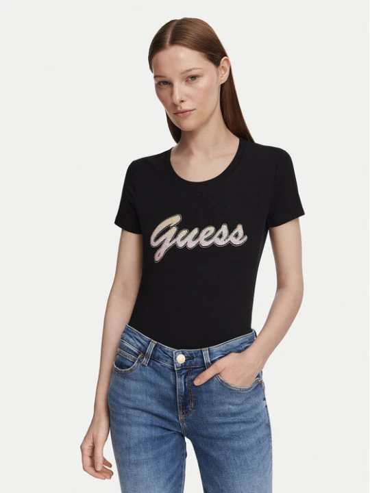 Zdjęcie produktu Guess T-Shirt W6YI56 K5028 Czarny Slim Fit