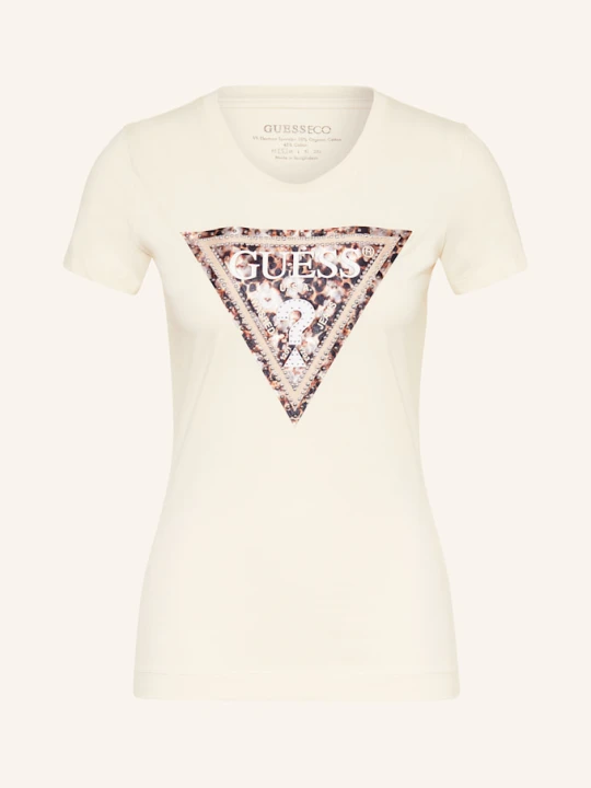 Zdjęcie produktu Guess T-Shirt Z Ćwiekami weiss JASNOŻÓŁTY