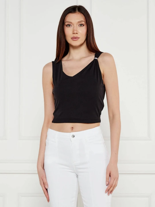 Zdjęcie produktu GUESS Top AIMEE | Cropped Fit czarny