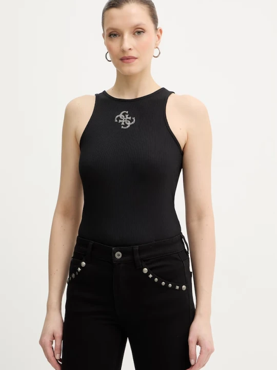 Zdjęcie produktu Guess top damski GUENDALINA czarny
