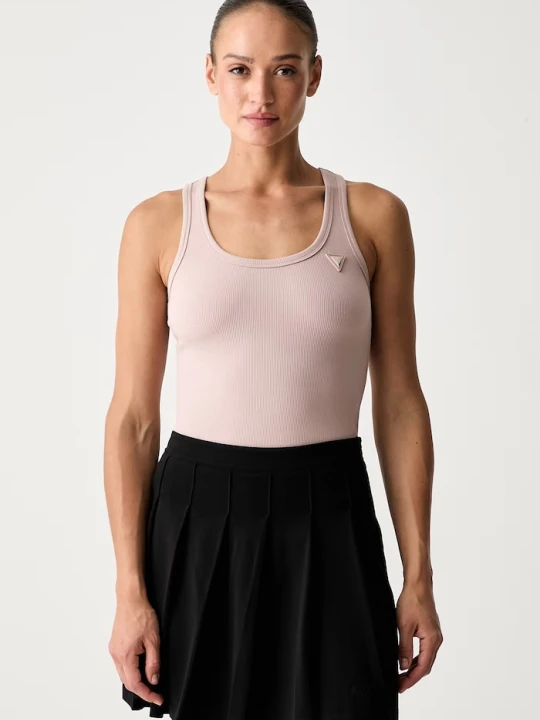 Zdjęcie produktu Guess top damski z wiskozą COLETTE różowy