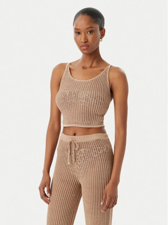 Zdjęcie produktu Guess Top E6GR00 Z5371 Beżowy Regular Fit
