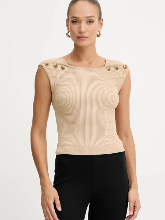 Zdjęcie produktu Guess top EVANGELINE beżowy
